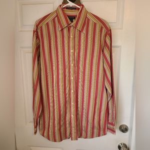 Gant Men's Classic Long Sleeve Dress Shirt, Size: Medium Color: Stripes